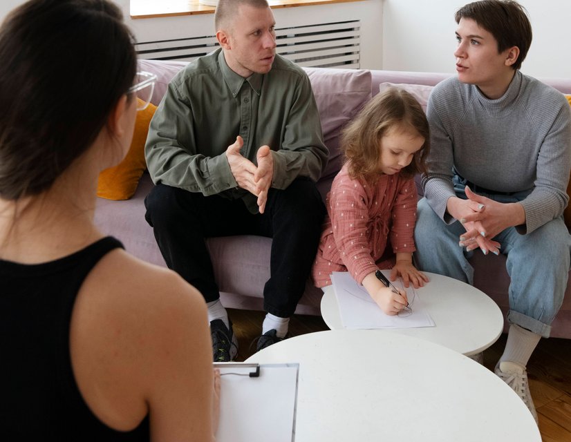 Attorney preparing relocation case evidence