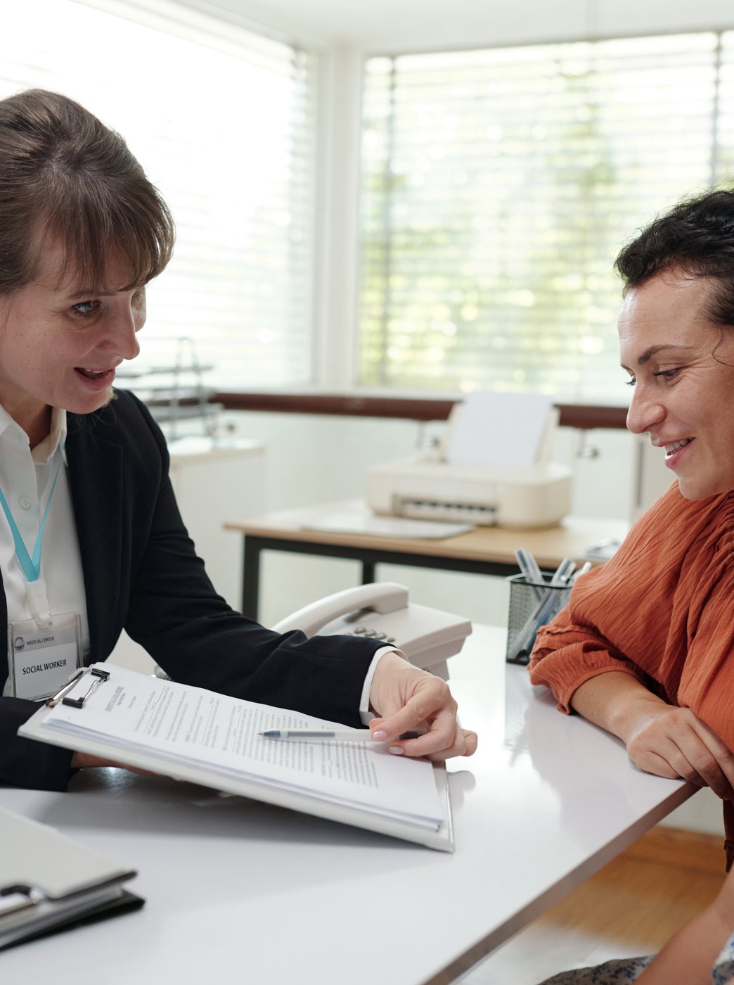Attorney advising parents during consultation